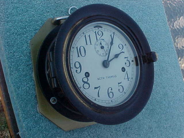Vintage SETH THOMAS WWll Navy Ships Deck Clock