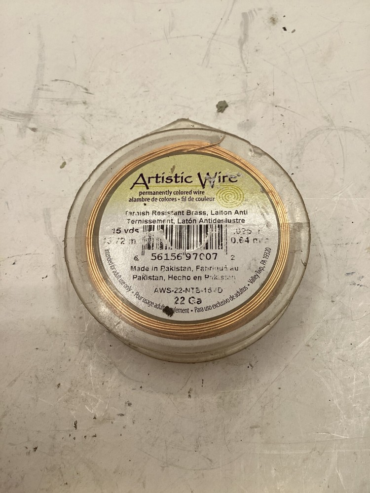 Artistic Wire Craft Wire ANTIQUE BRASS 22 GA