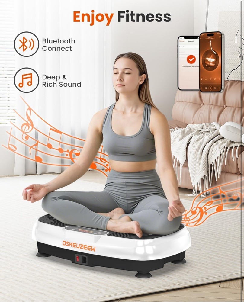 Dskeuzeew Vibration Plate Exercise Machine with LED Display