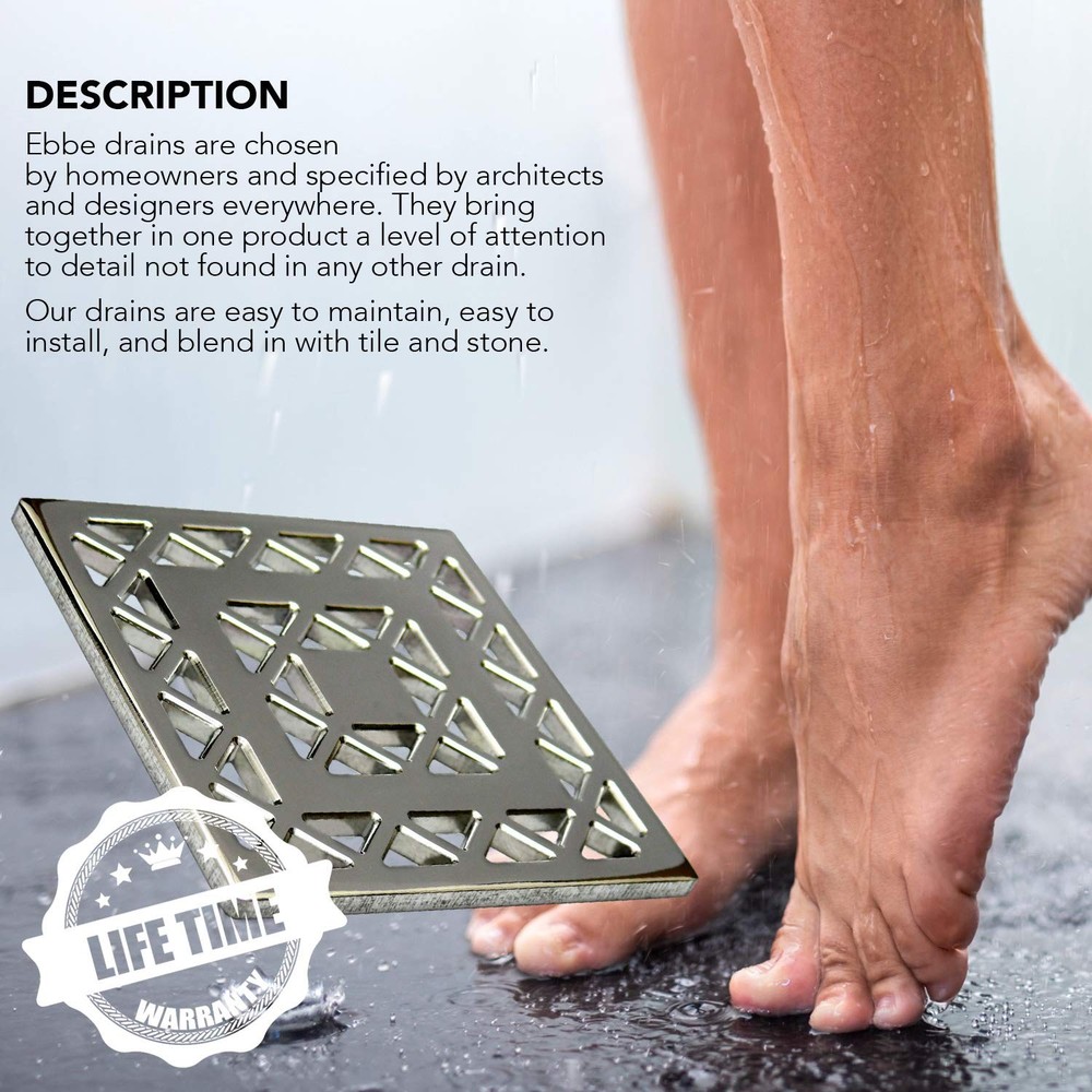 Ebbe E4802PC 4" Unique Grate Lattice Polished