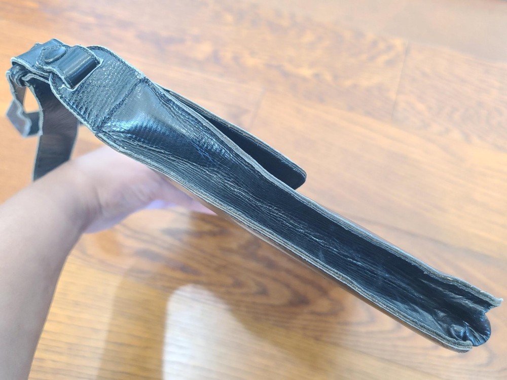 WWII US Navy WAVES Leather Purse Women's Uniform Handbag Original 1940s Named