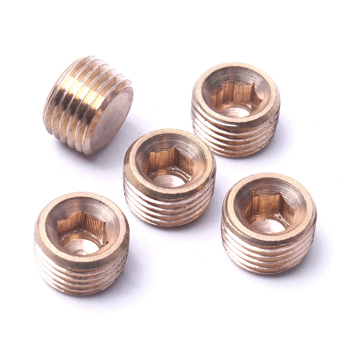 20PCS Pipe Plug 1/8" 1/4" 3/8" 1/2" Male Thread Hex Internal Head Socket Fitting