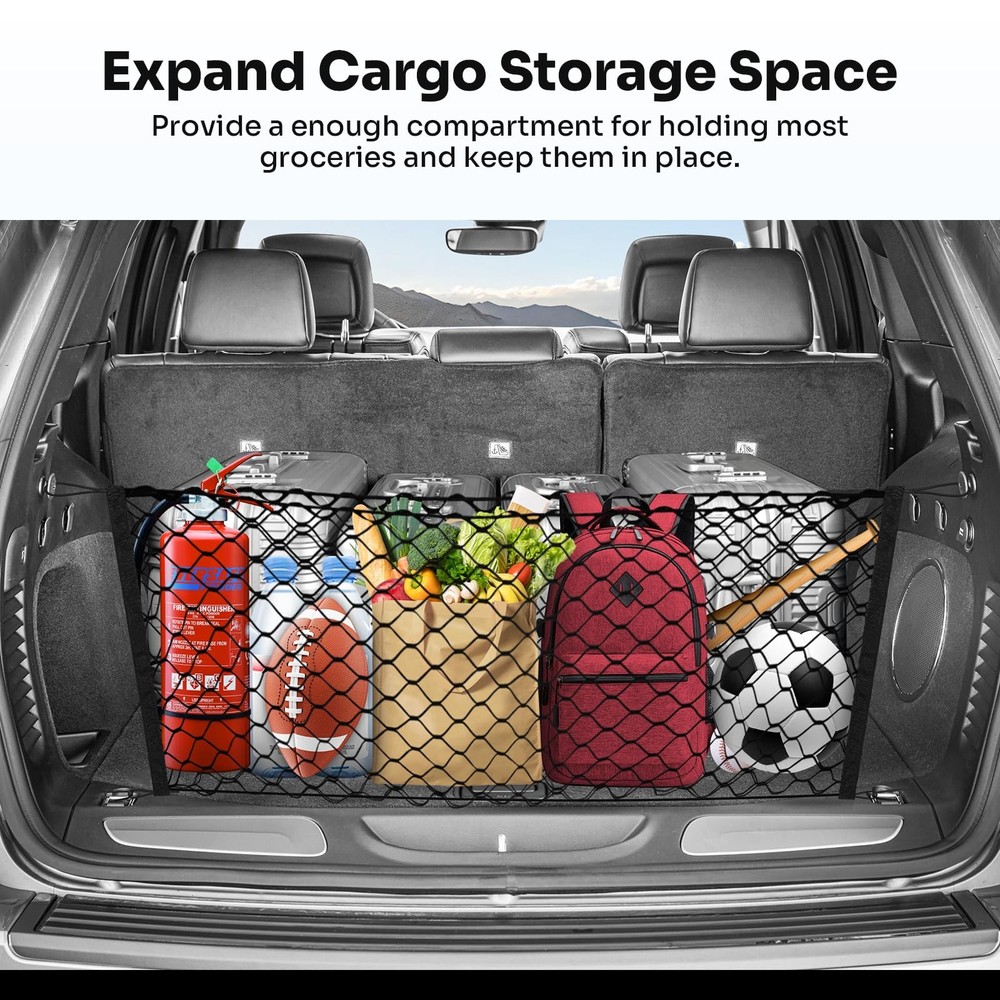 Trunk Cargo Net for Jeep Grand Cherokee 20112021 Adjustable Storage Solution