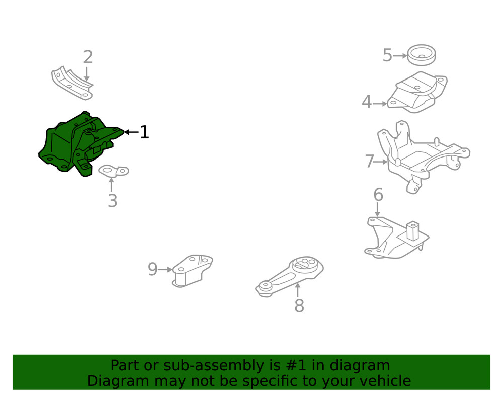 Genuine Nissan Engine Mount (Front) 11210-1HS0A