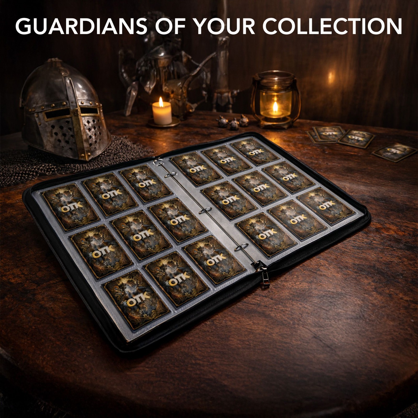 OTK Fireproof Trading Card Binder 720 Cards 3-Ring Expandable Album