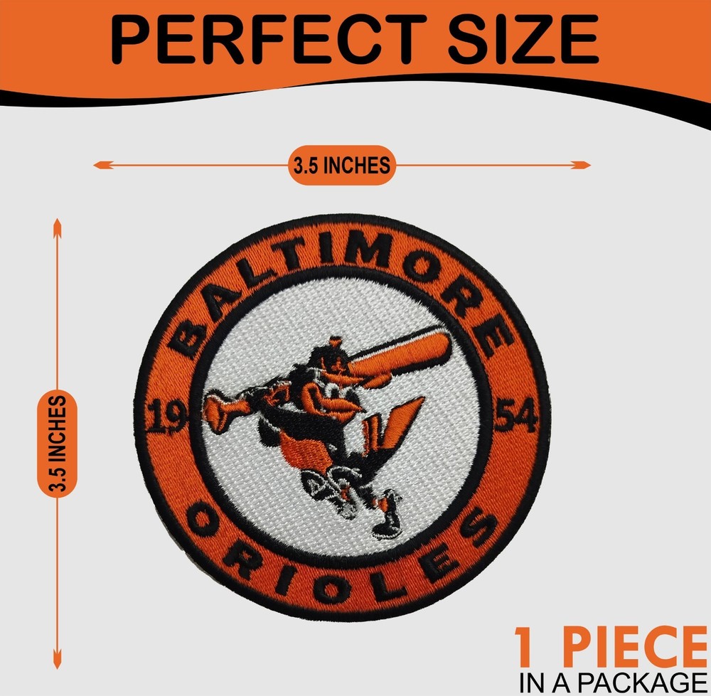 Baltimore Orioles Baseball Team Logo Iron On Patch-Sew Patch-Embroidered Patch