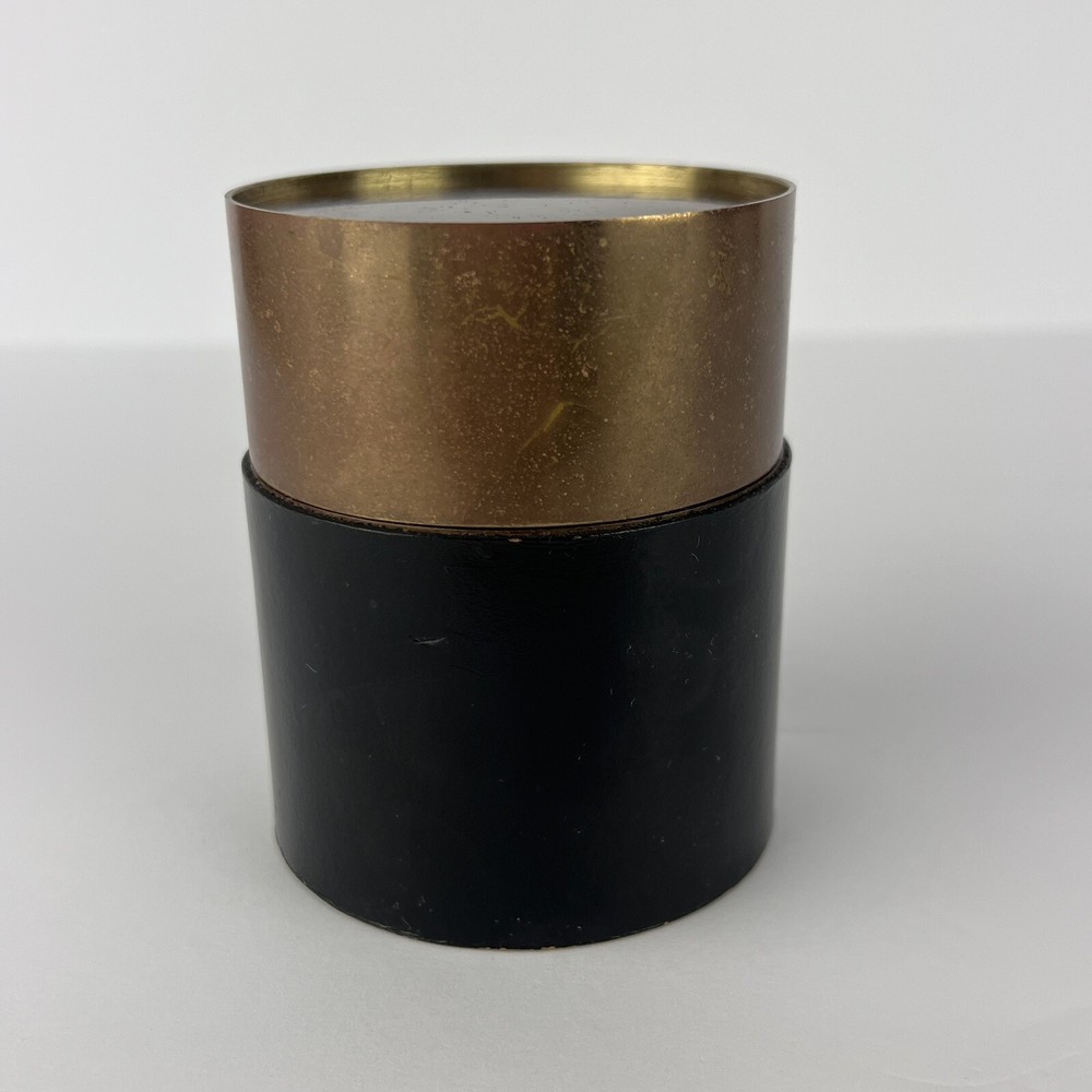 Vtg Cigarette Box Germany Brass Leather