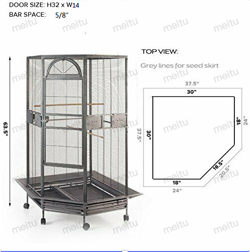 Seny Corner Bird Cage for Cockatiel Parakeet Budgies Parrot