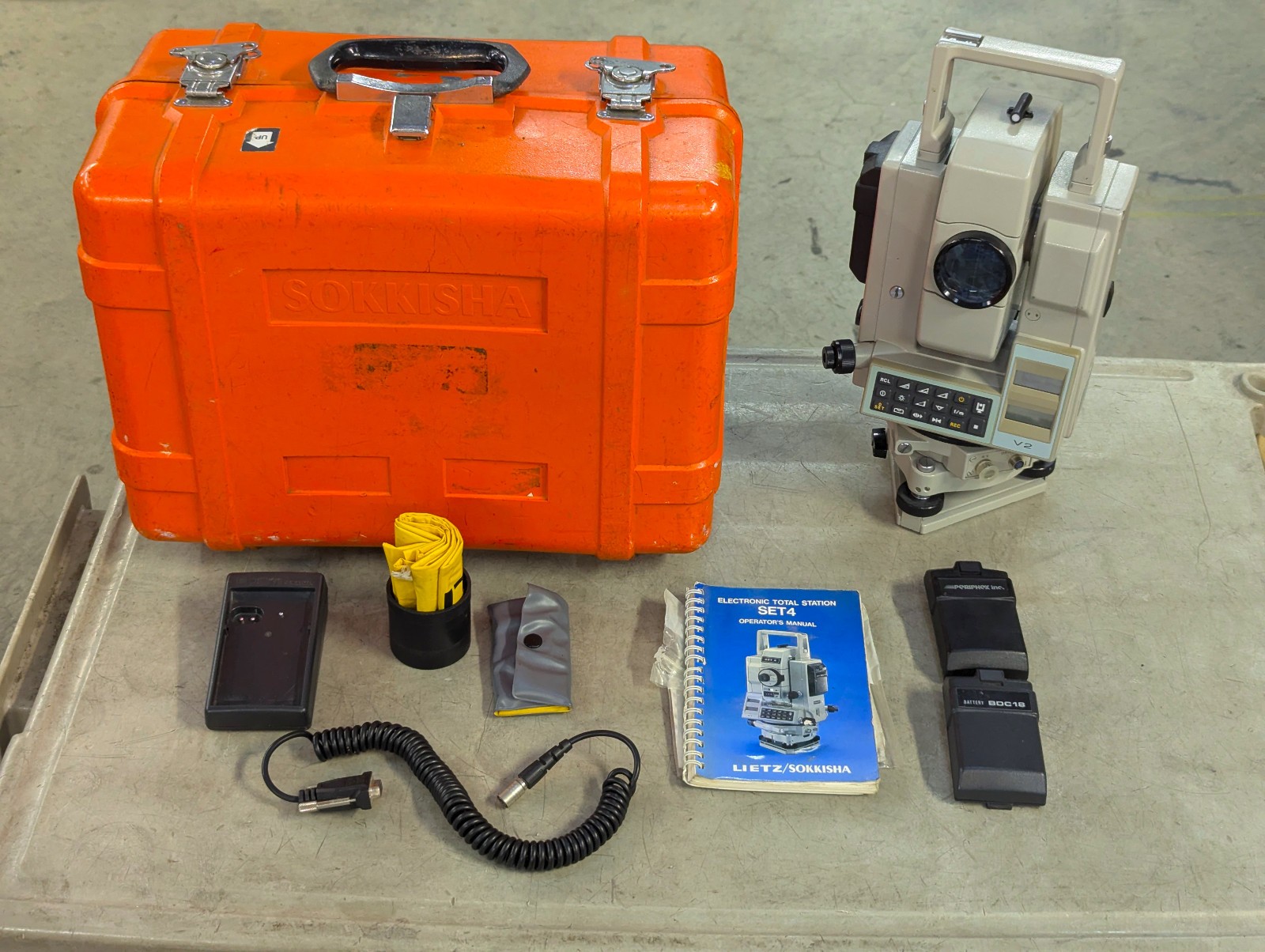 Sokkisha Lietz Set 4 Theodolite Survey Equipment; no charger; power on test only