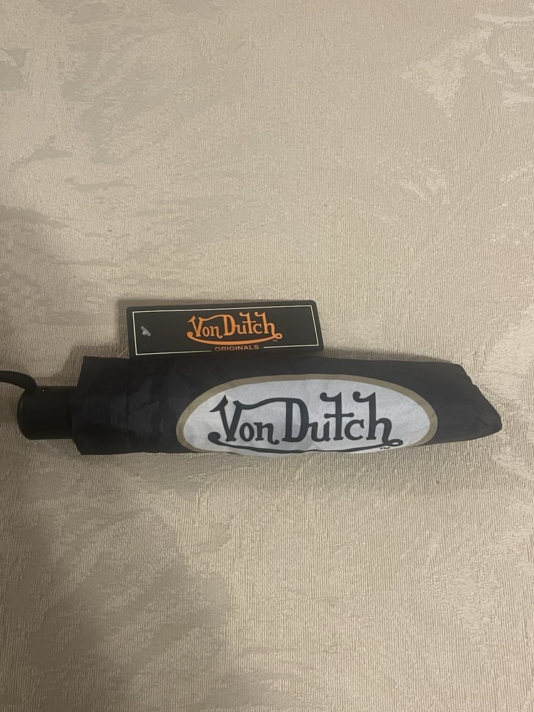 Von Dutch Umbrella Auto Open Brown Tan NWT