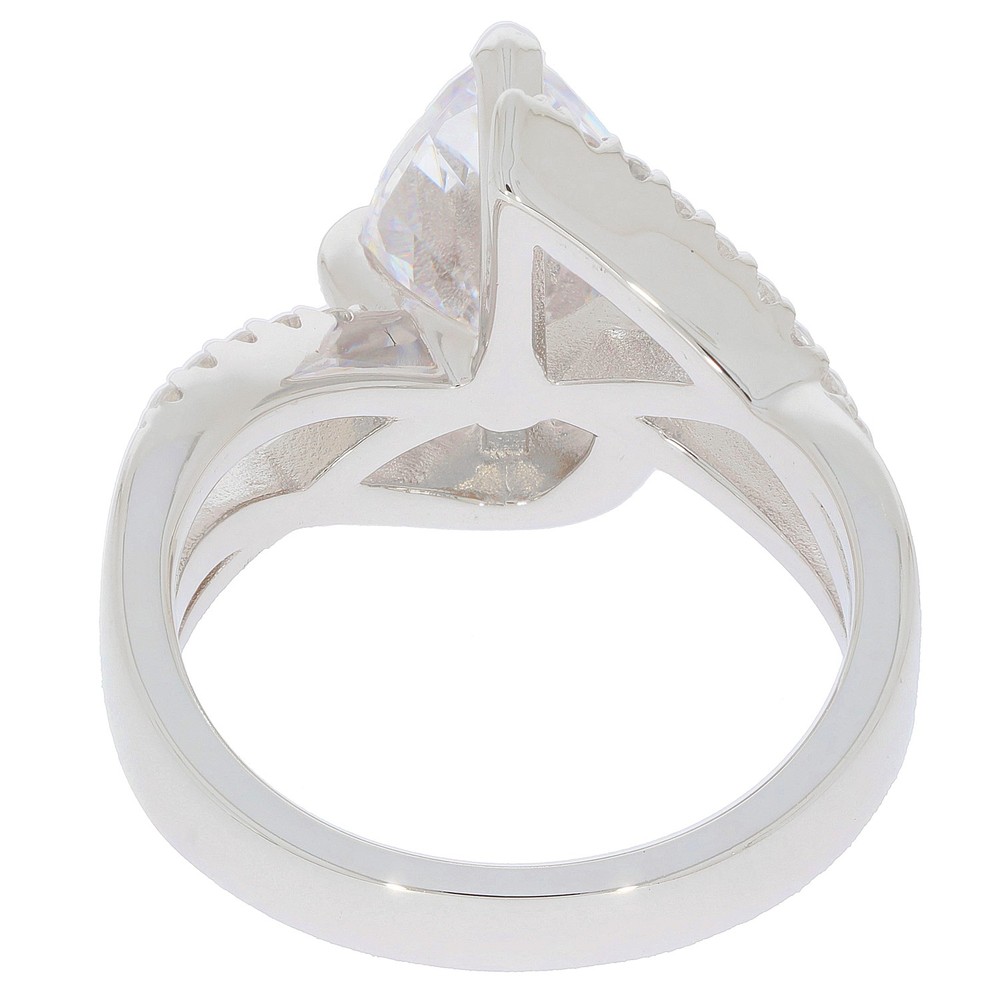 Sterling Silver Semi Mount Ring Setting Pear PE 12X8mm Bypass