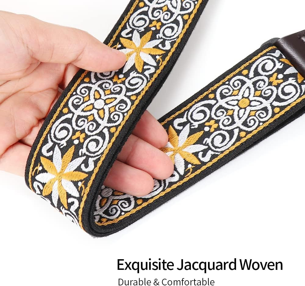 Ukulele Strap No Drill, Adjustable Double J Hook Clip on Uke Shoulder Strap, Haw