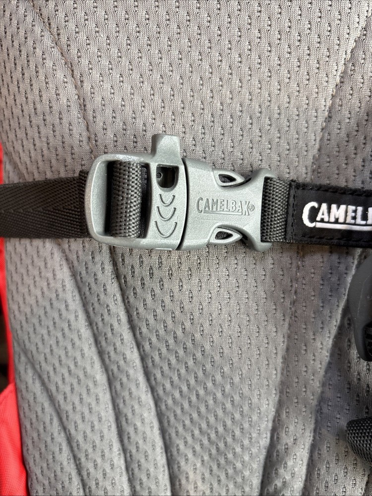 CamelBak Red Check Mini M.U.L.E. Kids' Hydration w/ Bladder Hiking Backpack