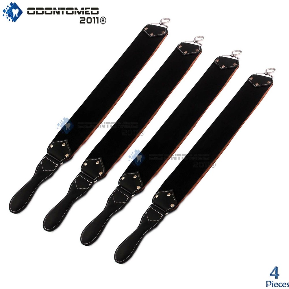 Wide Leather Sharpening Strop/Strap For Straight Edge Razor (4 Pieces)