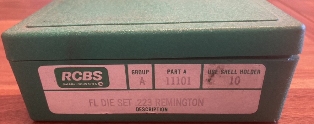 RCBS RELOADING FL DIE SET in CASE - .223 Remington #11101