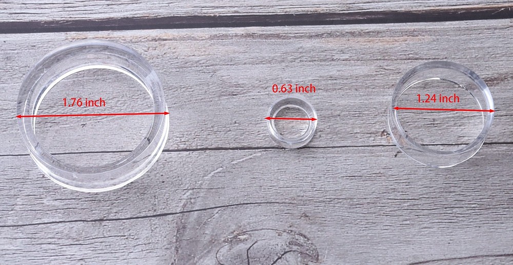 sowaka 9 Pcs Display Stands Acrylic Clear Small Round Multi-Size, clear