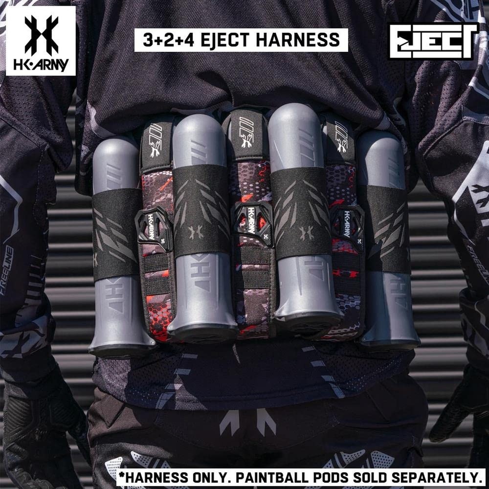HK Army 3+2 Eject Paintball Harness Pod Pack - Scorch