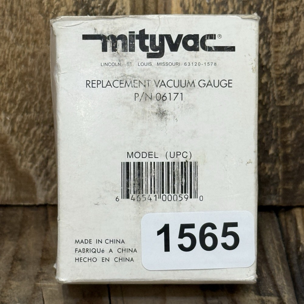 MITY VAC REPLACEMENT VACUUM GAUGE P/N 06171