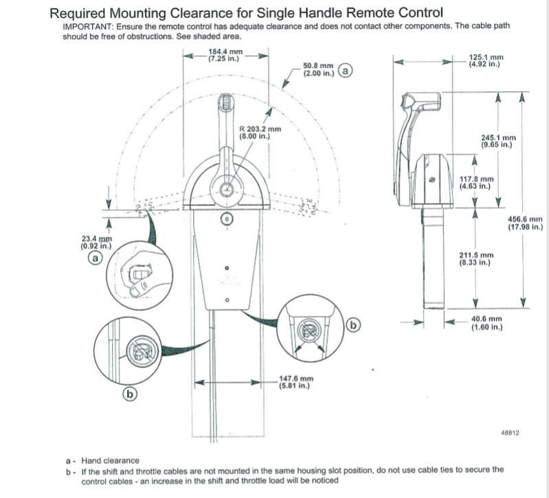 Mercury NEW/ OEM Binnacle/ Console Top Mount Remote Control - Outboard 8M0059686