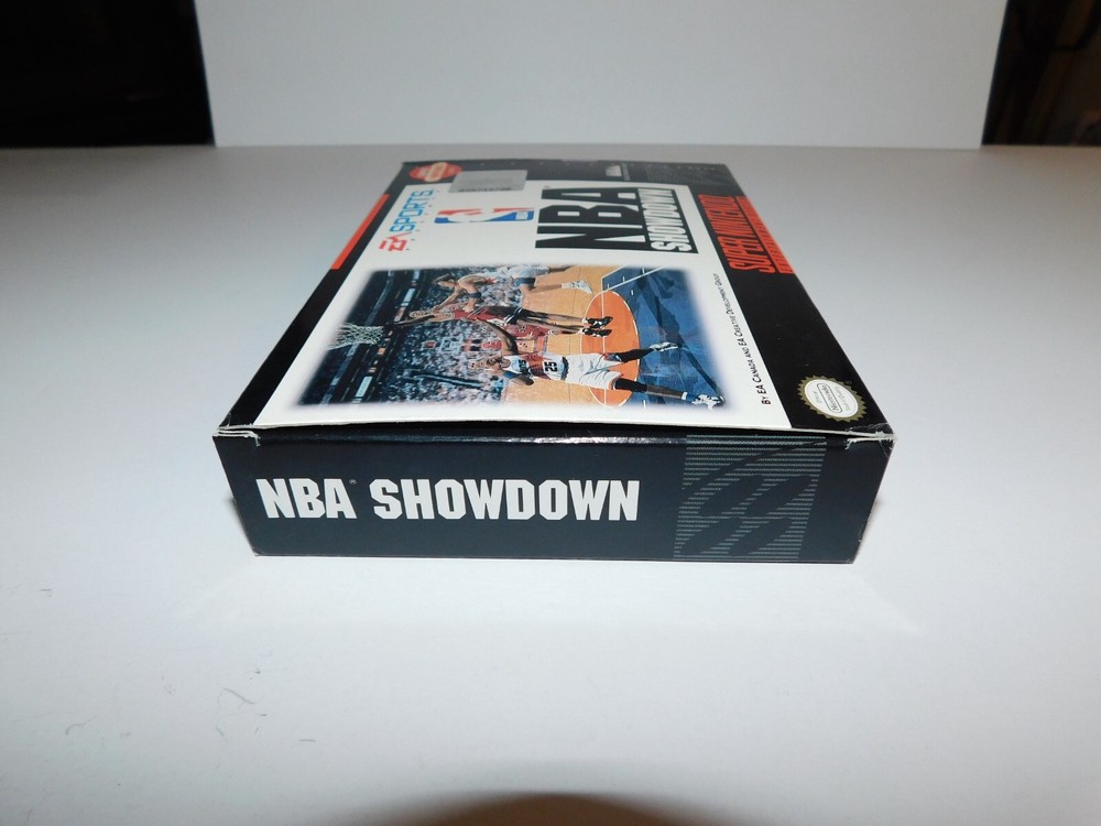 AUTHENTIC Nintendo SNES 1993 EA NBA SHOWDOWN ~ BOX ONLY ~ GREAT CONDITION!