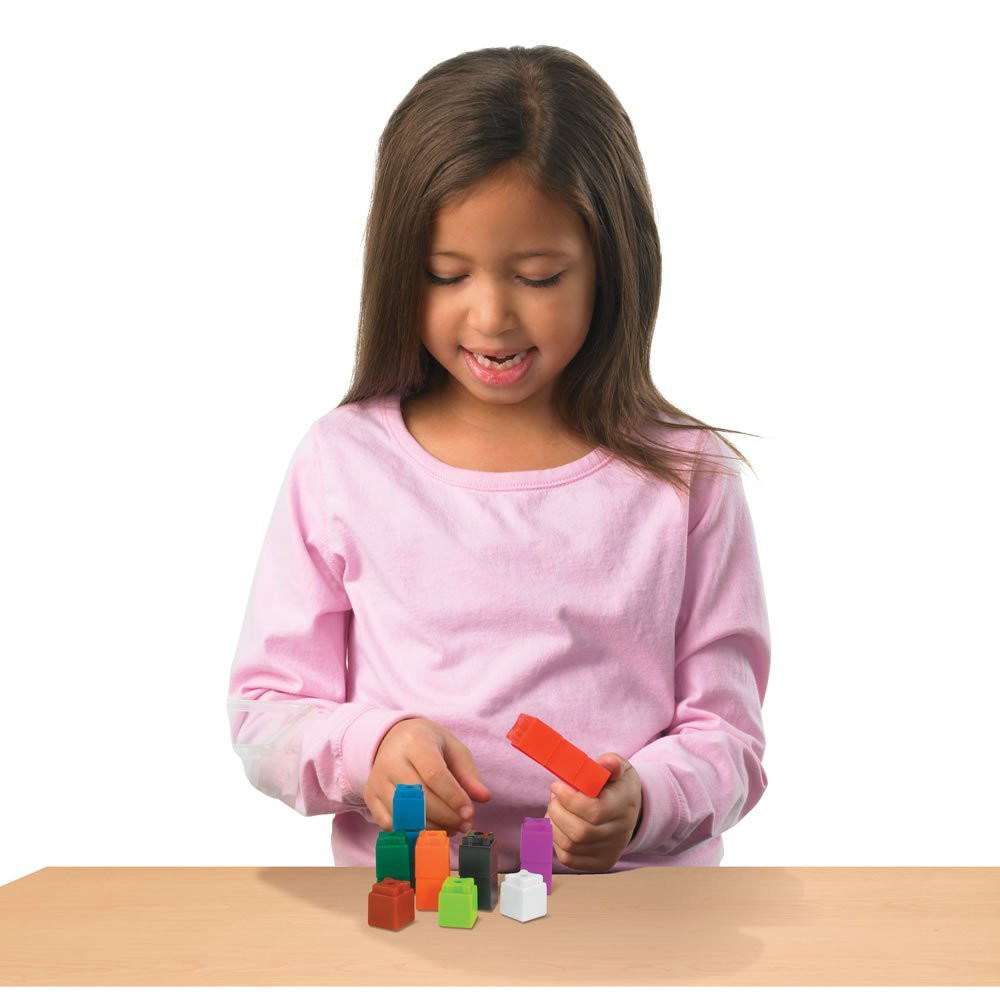 Interlocking Unilink Cubes, Plastic Cubes for Early Math, Connecting Cubes for K