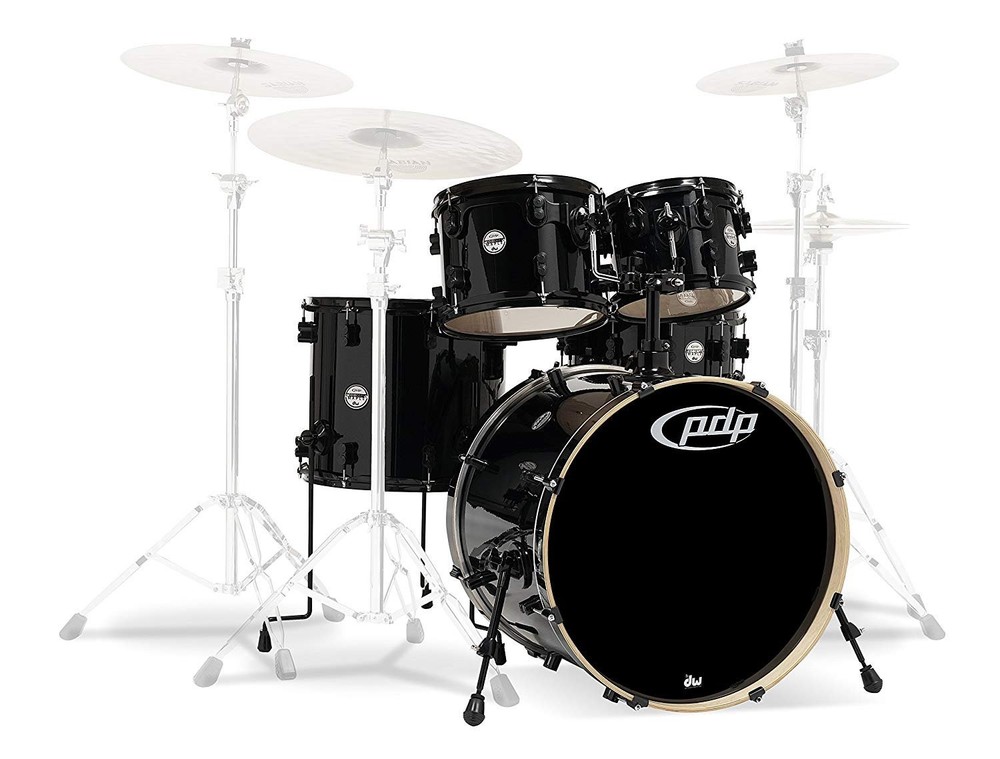 PDP By DW 7-Piece Concept Maple Shell Pack with Chrome Hardware Red to Black...