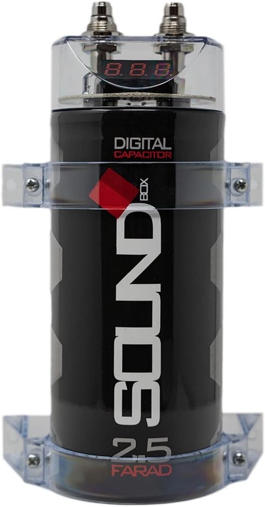 High Performance Car Audio Capacitor 25 Farad Digital Aluminum Rectangular Shape
