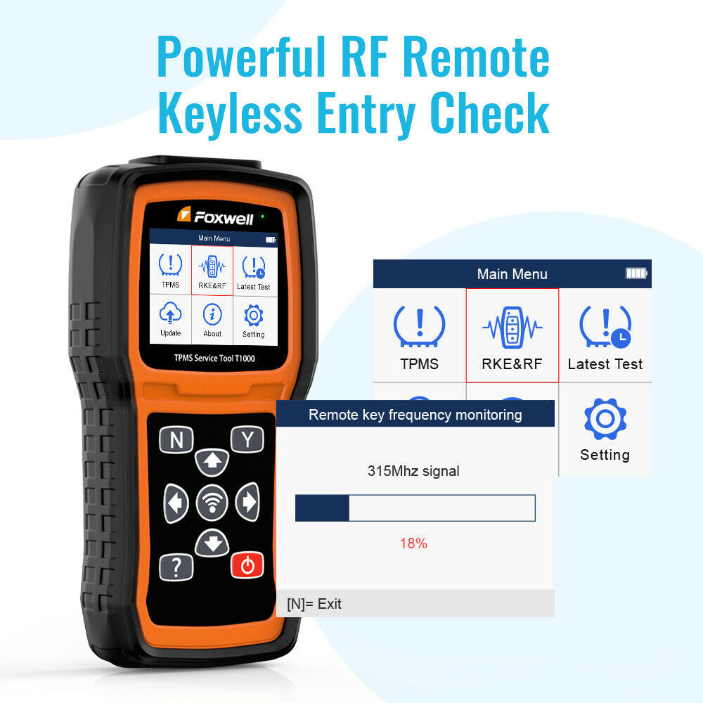 FOXWELL T1000 TPMS Relearn Tire Sensor Pressure Programming Reset Car Diagnostic