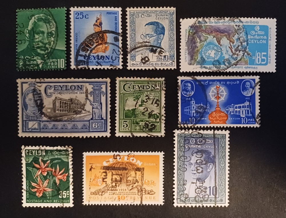 Ceylon Sri Lanka Mini Lot Stamps