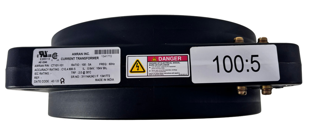 Amran CT101-101 Current Transformer 100:5A 60Hz C10 Panel Mount