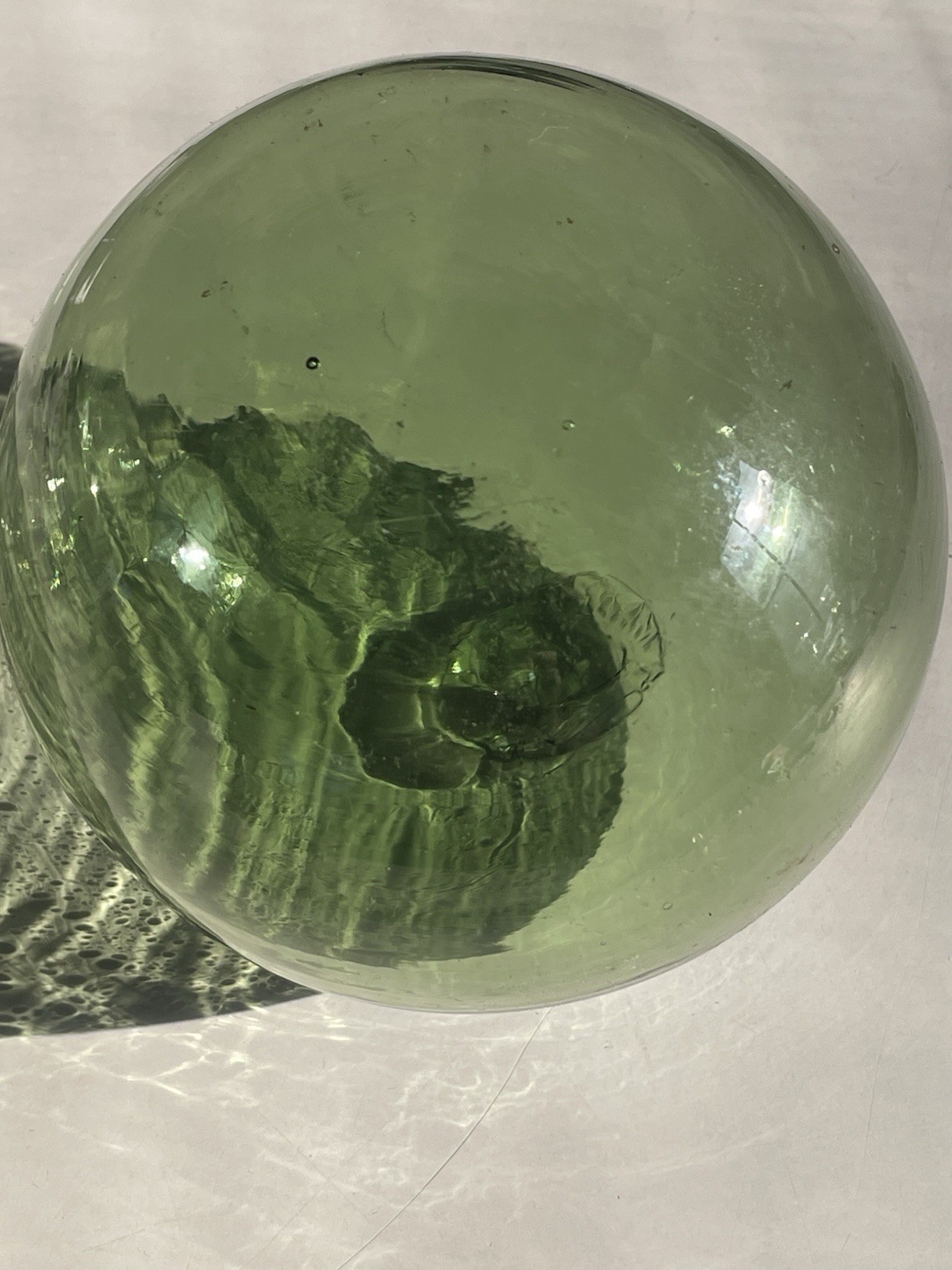 Vintage Green Glass Fishing Float German Heye Glas Atlantic Ocean Decor Find