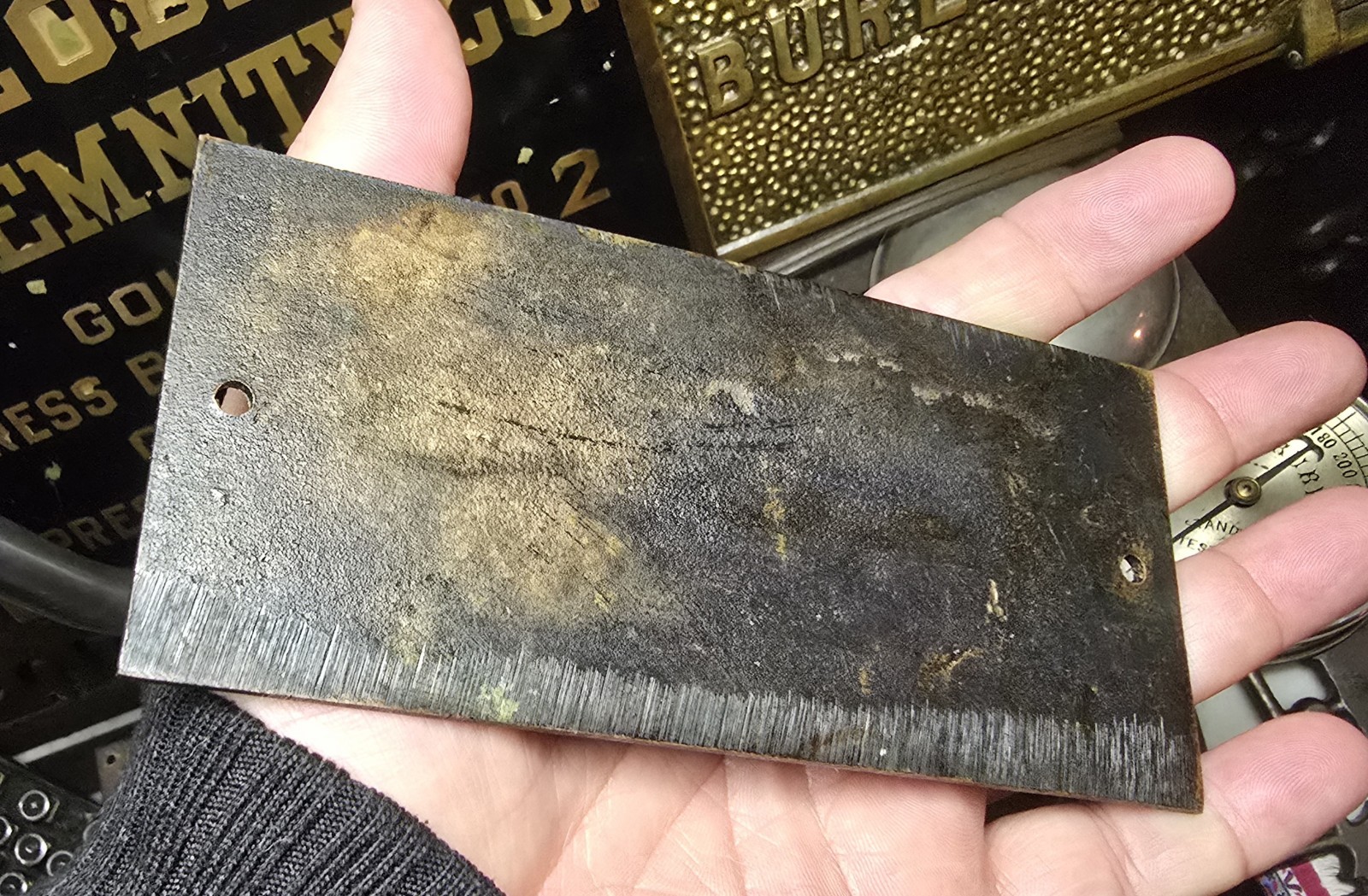 Antique 1890's Railroad Ryerson & Son Chicago IL Makers Brass Plate