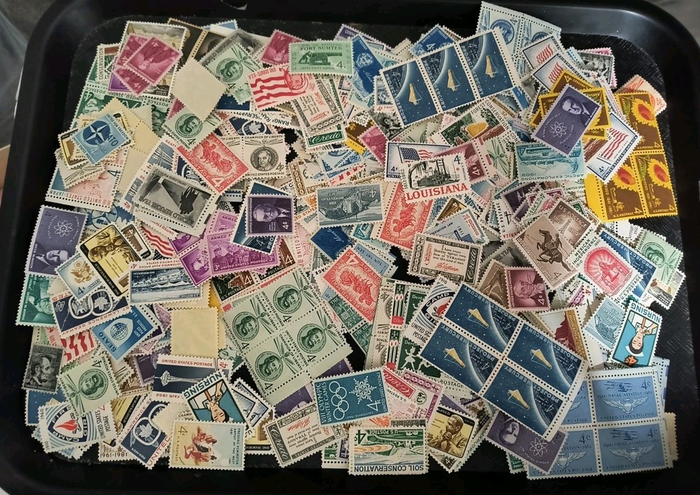 US Stamps: 40 All-Different MNH 4c I Will Pick Random.  Surprises!