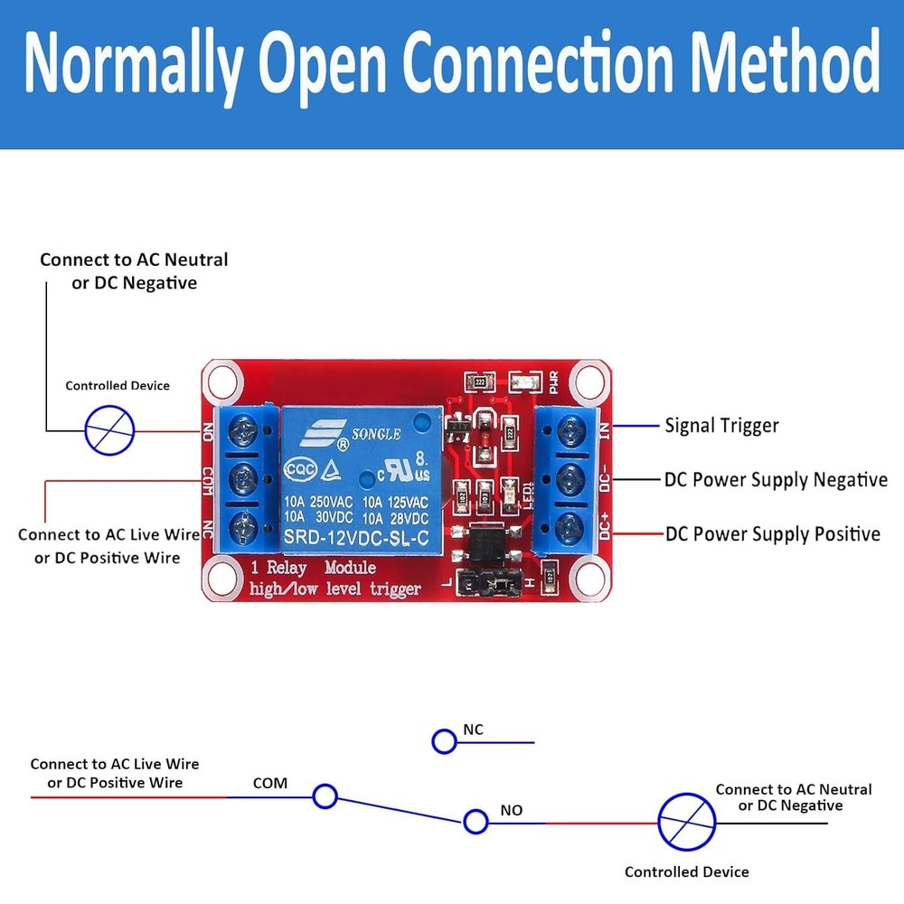 DC 5V Relay Modules (4pcs) - Optocoupler Isolation for Safe Electronic Projects