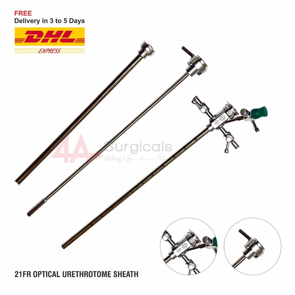 4A 21FR Optical Urethrotome Sheath + 5 piece Cold Knife Single Stem