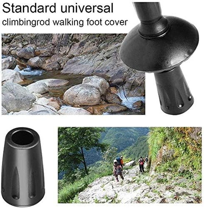 Hiking Pole Replacement Tips 16 Pack Rubber Tips for Walking Sticks Tips Trekkin