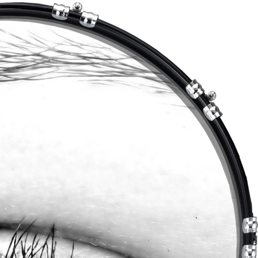 Custom 22" Kick Bass Drum Head Graphical Image Front Skin Eye WH