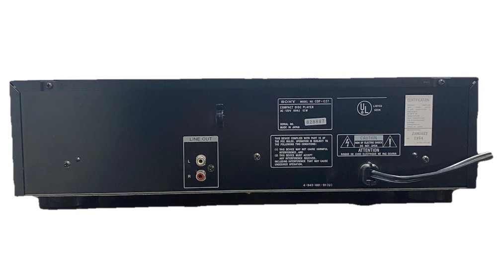 Sony 5 Disc CD Changer CDP-C27 - Working