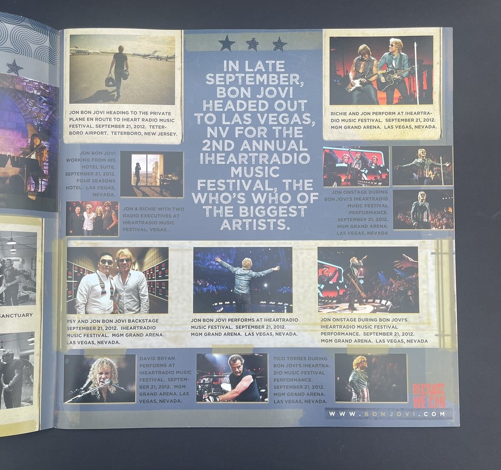 Bon Jovi Because We Can Tour 2013 Interactive Tour Program