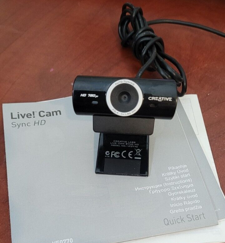 CREATIVE LIVE! CAM SYNC HD MODEL NO.: VF0770 WEB CAM