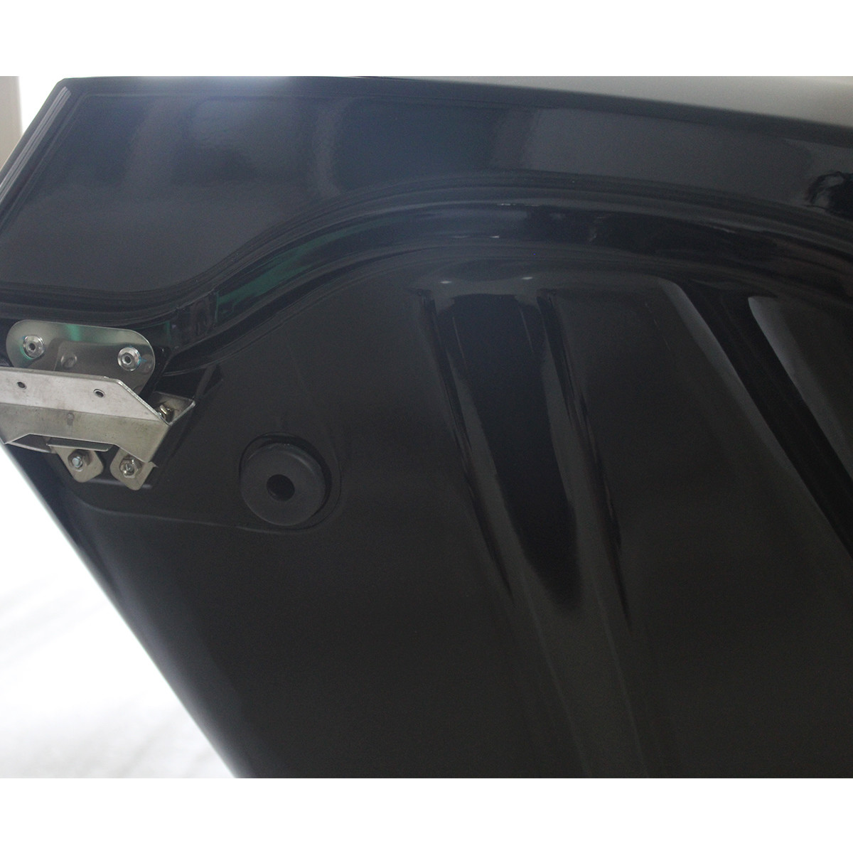 Vivid Black 5" Stretched Extended Hard Saddlebags Fits For 93-13 Harley Touring