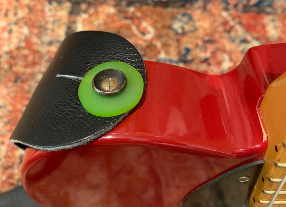 Four ICE-LIME Rubber Guitar Strap Locks - Classic Design & Great Reliability