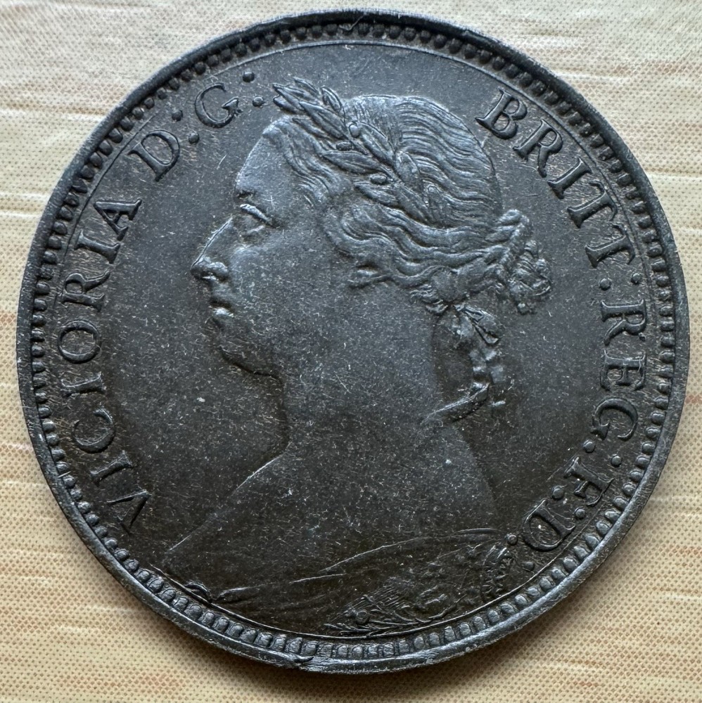 1887  Great Britain 1 Farthing Unc!