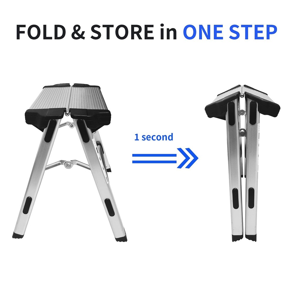 Folding Step Stool Small Foldable Step Stool One Step Ladder with 330 lb Larg...