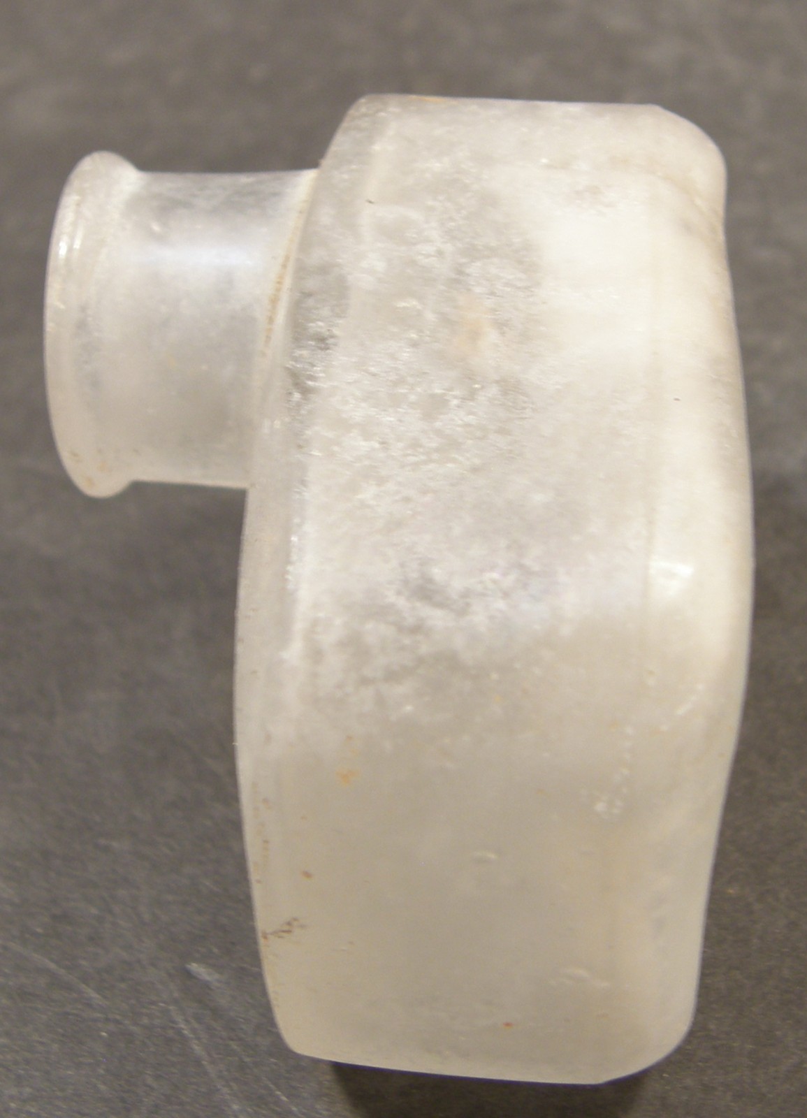 ANTIQUE GLASS TUGBOAT TUG BOAT INK BOTTLE