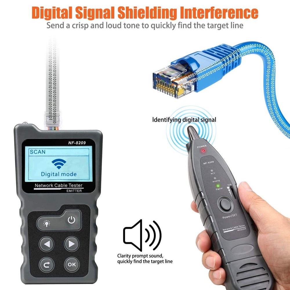 Battery Powered Ethernet Wire Tester - Detects PoE and Cable Faults Effortlessly