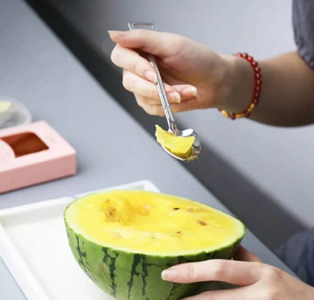 6 Pcs Stainless Steel Shovel Teaspoon Ice Cream Coffee Watermelon Dessert Spoon