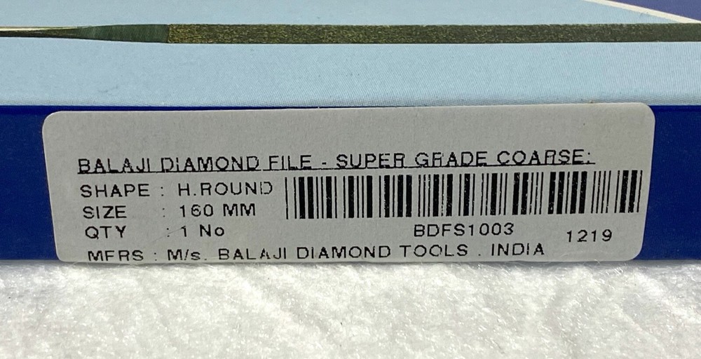 NEW Diamond Needle Files Super Grade Shape HALF ROUND