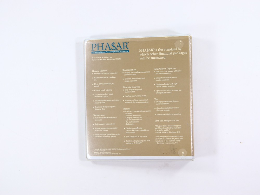 PHASAR for Commodore Amiga - Amiga Version 3.0 from Antic Publishing