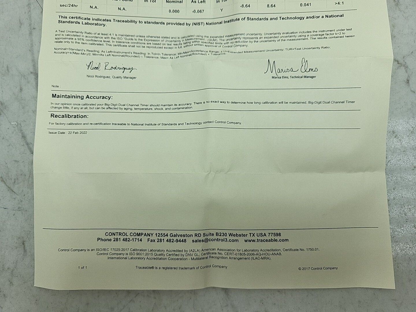 Traceable Flashing LED Alert Big-Digit Timer Dual Channel 5017 *NEW VARYING CERT